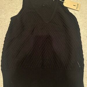 Feller black knit top/vest new with tags